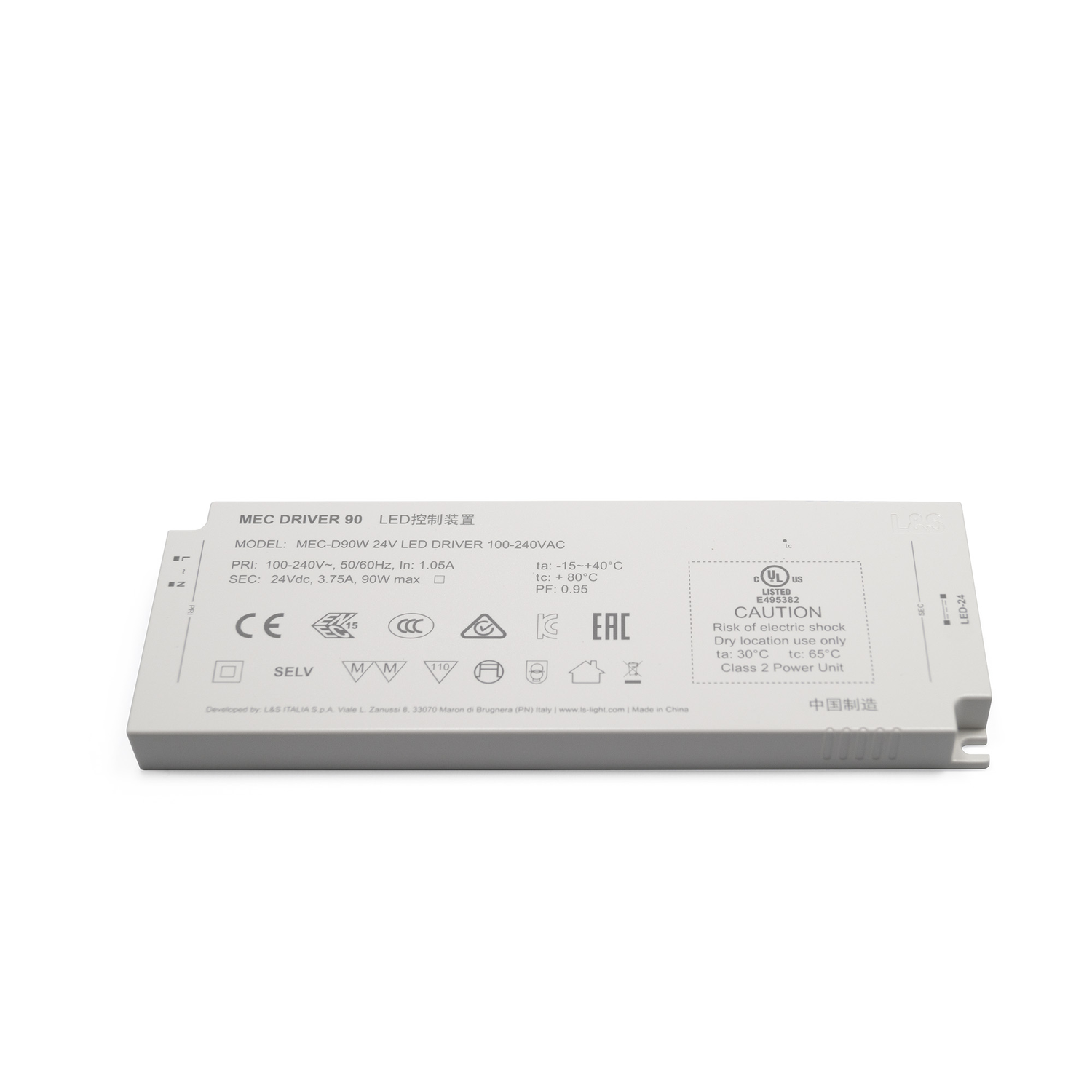Mec Driver Led transfo 90w 24V zonder kabel